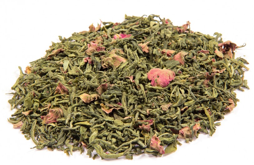 Grüner Tee 'Rosentee mit Matcha'