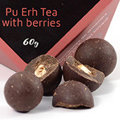 Schokoladenpralinen 'Pu-Erh' mit Beeren