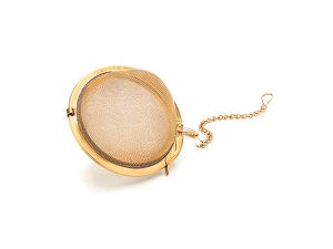 Goldfarbenes Tee-Ei