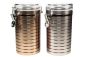 Teedosen 'Hasine' 250g bronze- und platinfarben (2er Set)